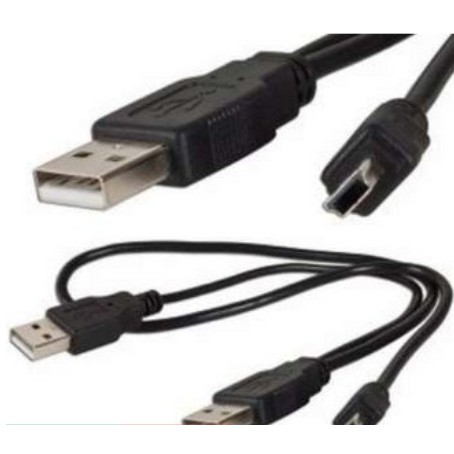 Di shop Cable Y-USB TO 5 pin สาย USB 2.0 (5Pins &gt; MM) ต่อ External Box แก้ปัญหาไฟ usb ไม่พอต่อ external harddisk 2.5
