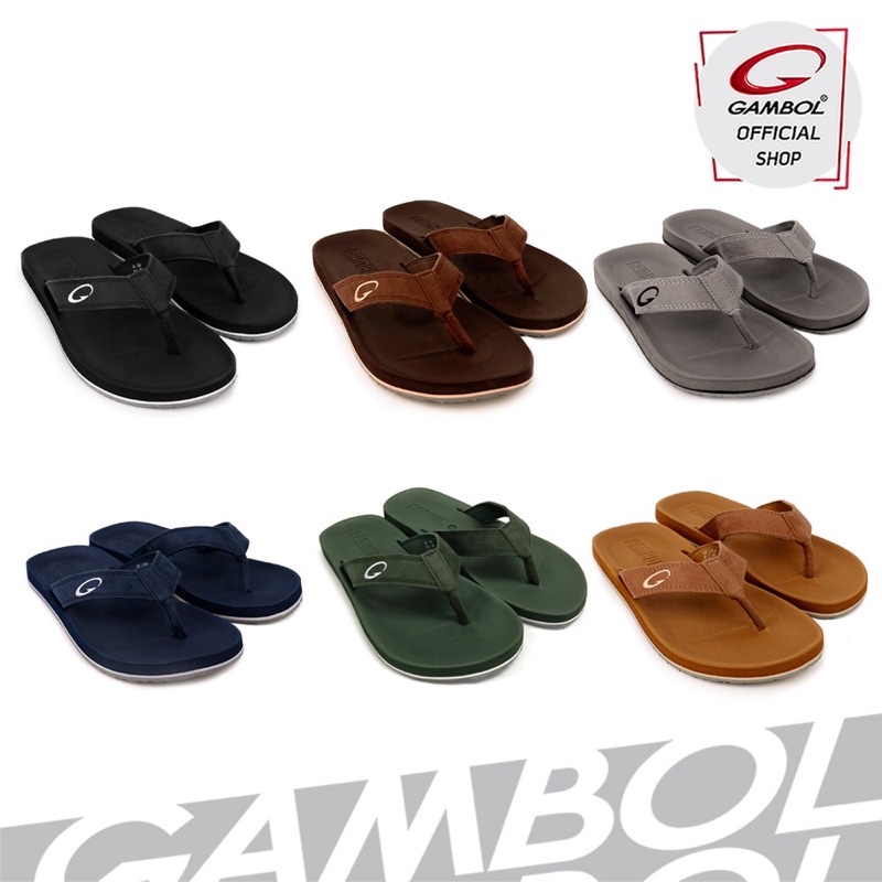 [ลูกค้าใหม่ราคา 1 บาท] GAMBOL แกมโบล รองเท้าแตะหนีบชาย GM11220 Size 40 - 46