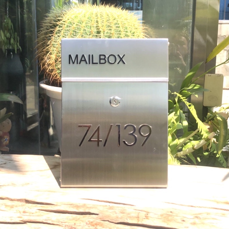 ตู้จดหมายสแตนเลส mail box แบบที่5 เกรด304 ตู้ไปรษณีย์ Mailbox สินค้า ...