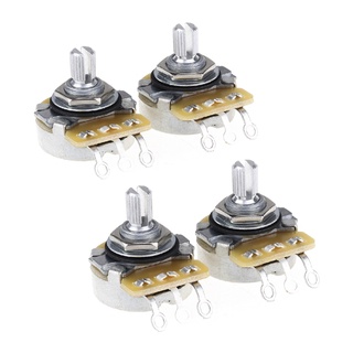 พอท CTS 500K  Audio Taper Guitar Potentiometers for Gibson Les Paul Style(4 ชิ้น）