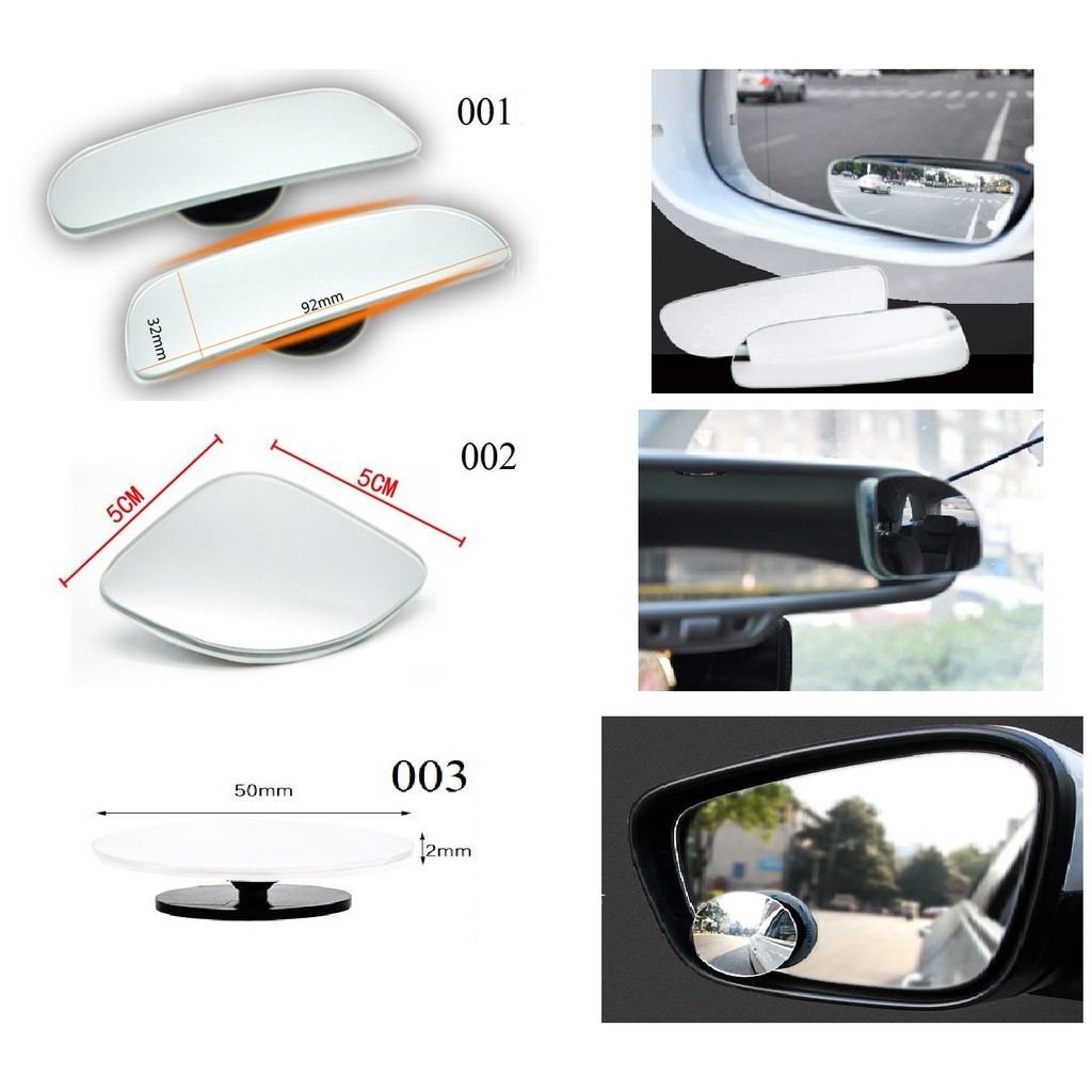 Zs my car , 079 กระจกมองข้าง กระจกนูนด้านข้าง หมุนได้ 360 องศา (คู๋)