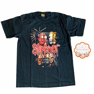 เสื้อยืดสกรีนลายSlipknotหน้า-หลัง ผ้าคอตตอน💯% มือ1