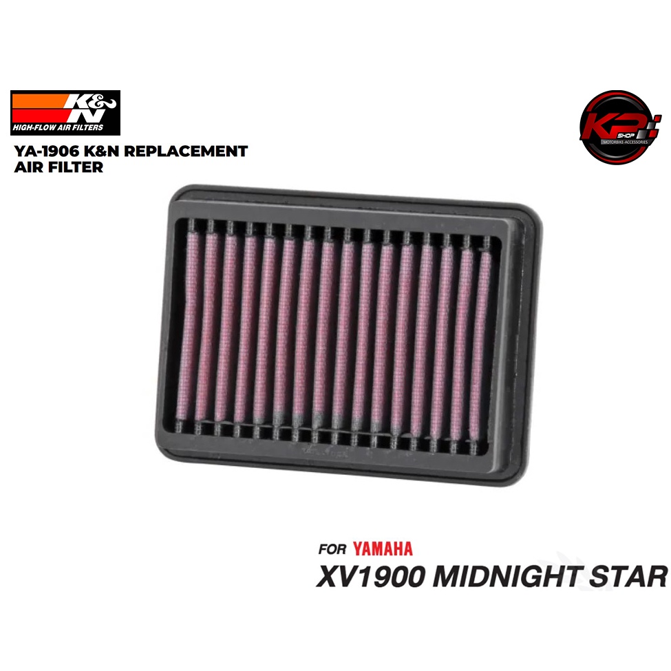 กรองอากาศ K&N FOR YAMAHA XV1900 MIDNIGHT STAR (YA 1906)