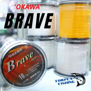 สายเอ็น Okawa Brave Japan 8lb/10lb/12lb/15lb/18lb/20lb/25lb/30lb/35lb/40lb/50lb ของแท้