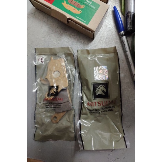 ผ้าเบรค Vision, AB125, Click125, ab150 ยี่ห้อ MITSUDAI Thailand (AIRBLADE125, AIR BLADE 125 ab160