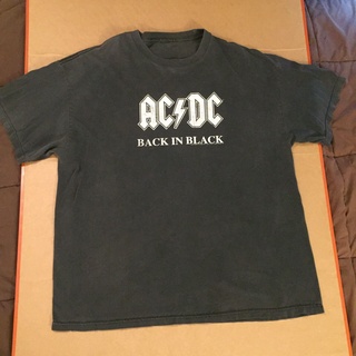 ขายดี เสื้อยืดลําลอง แขนสั้น คอกลม พิมพ์ลายวงร็อค ACDC AC DC โลหะ สีดํา 2004 vtg ENboni80CPpage99S-5XL