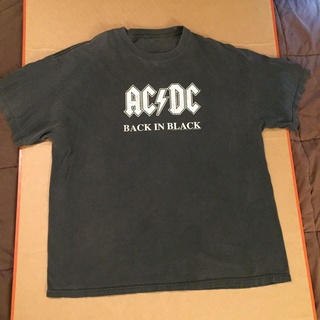 ขายดี เสื้อยืดลําลอง แขนสั้น คอกลม พิมพ์ลายวงร็อค ACDC AC DC โลหะ สีดํา 2004 vtg ENboni80CPpage99S-5XL