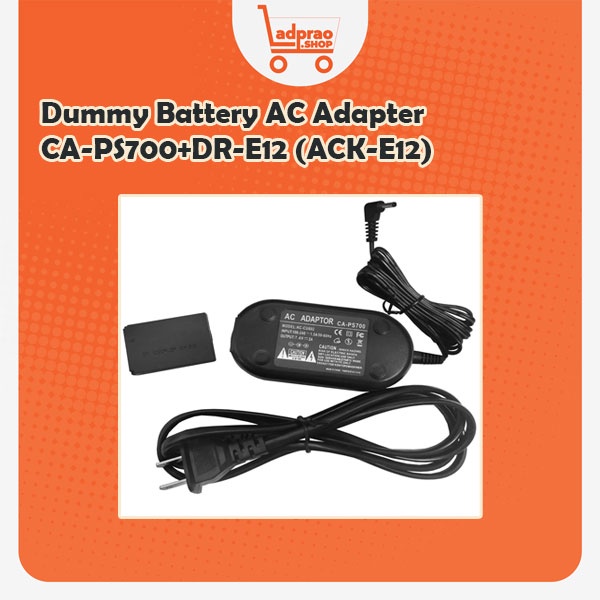 Dummy Battery AC Adapter CA-PS700+DR-E12 (ACK-E12) แบตกระสือ แบตแบบไฟตรง (รับประกัน 3 เดือน)