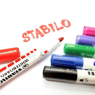 ปากกาไวท์บอร์ด Whiteboard Marker Stabilo Plan หัวกลม