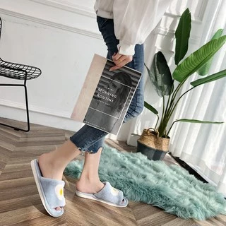⚡️ส่งไวจากไทย⚡️(SH-1-06) รองเท้าใส่เดินในบ้าน รองเท้าสลิปเปอร์ slippers ลายผลไม้ ไข่ดาว น่ารักสุดๆ สวมใส่สบาย ขนนุ่มนิ่ม