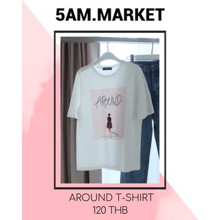 Around t-shirt เสื้อยืดเกาหลี เสื้อยืดพิมพ์ลาย เสื้อยืดโอเวอร์ไซค์ oversize