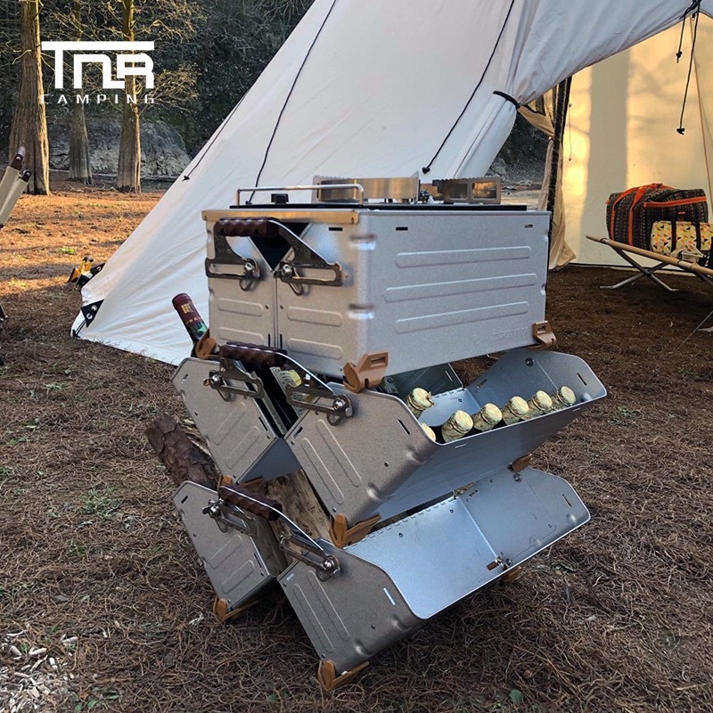 กล่อง TNR​ CAMPING​ SHELF CONTAINER 25L-50L 🎉 กล่องเก็บของอเนก​ประสงค์ พับซ้อนได้หลายชั้น สามารถวางเ