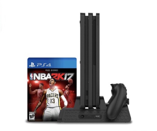 Dobe ขาตั้งเครื่อง Ps4 Pro/Slim มีไฟบอกสถานะการชาร์จจอย (Stand for Ps.4)(ขาตั้ง ps4 3 in 1)(ขาตั้งPS4)(PS4 Stand)