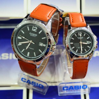 นาฬิกา CASIO สายหนังคู่ สำหรับหญิงชาย / คู่รัก แท้ 100%