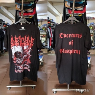 เสื้อยืดผ้าฝ้ายพิมพ์ลายขายดี เสื้อยืด พิมพ์ลาย Deicide BAND