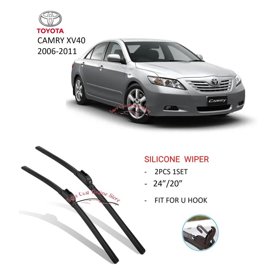 TOYOTA CAMRY XV40 2006-2011 SOFT SILICONE WIPER 24/20