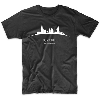 เสื้อยืดผ้าฝ้ายพิมพ์ลายขายดีใหม่ เสื้อยืดผ้าฝ้าย พิมพ์ลาย Saudi Arabia Cityscape Downtown Skyline 2022