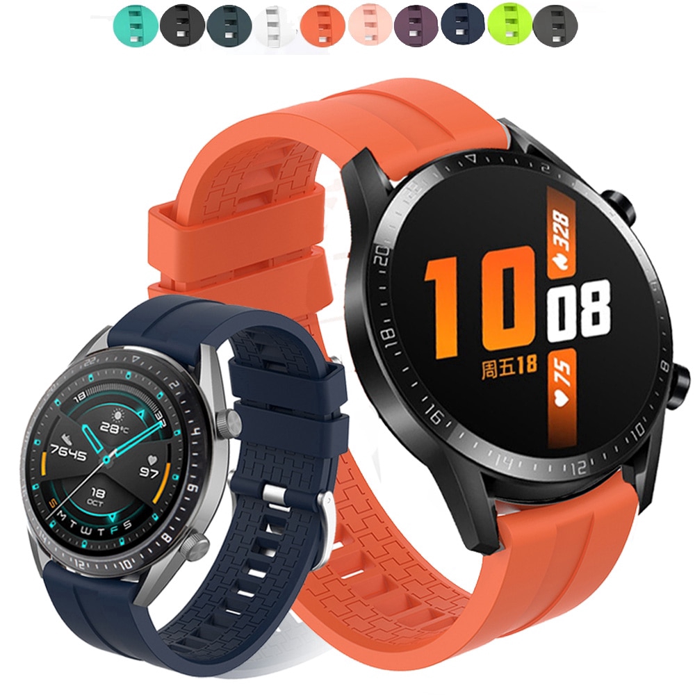 สำหรับนาฬิกา Huawei GT 2 GT2 42 มม. 46 มม. สมาร์ทวอทช์ สายรัดข้อมือซิลิโคน นาฬิกาสปอร์ต 22 มม. สายนาฬิกา Honor Watch Magic