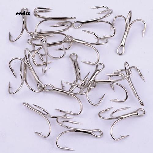 Goture 50pcs Treble Fishing Hooks Set High Carbon Steel Barbed Triple Fishhooks Silverblackbrown Accessories I2201193931 - View #6