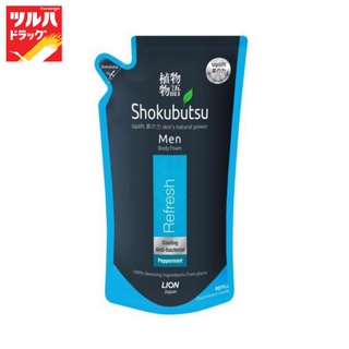 Shokubutsu For Men Body Foam - Refresh 600 ml Refill / โชกุบุสซึ ฟอร์เมน บอดี้โฟม รีเฟรช 600 มล.(ถุงเติม)