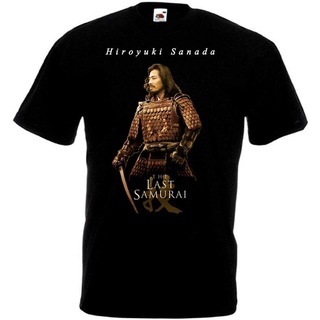 เสื้อยืดพิมพ์ลาย The Last Samurai 1 Hiroyuki Sanada แฟชั่นสําหรับผู้ชายสีดํา S-5XL