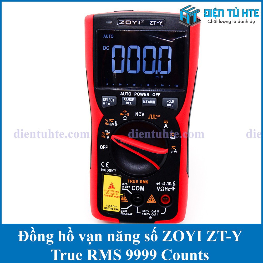 มัลติมิเตอร์แบบดิจิตอล ZOYI ZT-Y ของแท้ True RMS 9999 นับ [HTE Quy Nhon CN2]