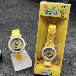 SpongeBob นาฬิกาข้อมือลายการ์ตูนสำหรับเด็ก