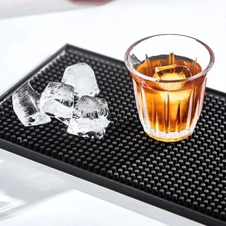 แผ่นยางกันลื่น แผ่นรองบาร์ ที่รองแก้วกันลื่นและกันน้ำ รุ่นหนาพิเศษ bar mat อุปกรณ์เชคเกอร์ S.H.PLUS