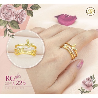 JNist แหวนเพชร ประดับเพชรสวิส CZ แหวนทอง Gold Diamond Women Ring รุ่น RG225