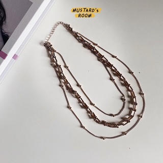 The layer necklace - สร้อยคอสีทอง ซ้อนกัน3ชั้น สไตล์วินเทจเก๋ๆ