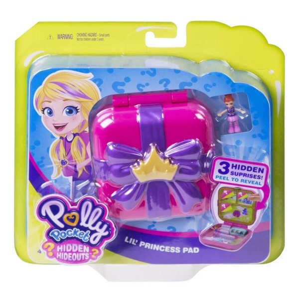 [1ชิ้นคละแบบ] ToysRus Polly Pocket Hidden Hideouts Lil Princess Pad (87025)