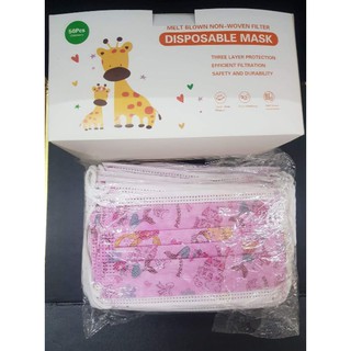 Children disposable (พร้อมส่ง) Face Mask หน้ากากเด็ก หน้ากากอนามัย ลายการ์ตูน กล่องละ 50 ชิ้น กล่องละลาย