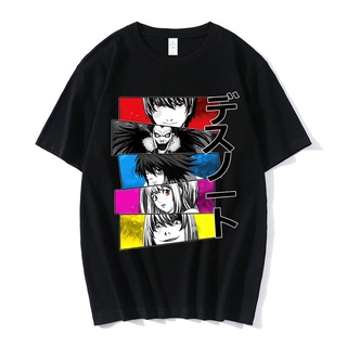 เสื้อยืดผ้าฝ้ายพิมพ์ลายแฟชั่น เสื้อยืด พิมพ์ลายการ์ตูนอนิเมะ Death Note Yagami Light สไตล์ฮาราจู สําหรับผู้ชาย