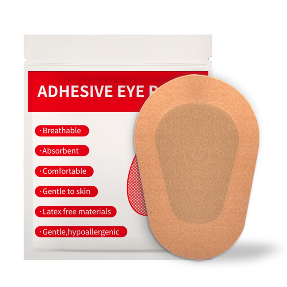 40pc แพคเกจ sindavidual Beige กาว Eye Patch Pad Non-ทอผ้าสบายและระบายอากาศผ้าพันแผลสําหรับ Amblyopia และ Cross Eye