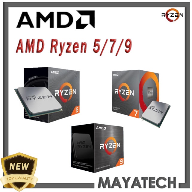 Amd RYZEN CPU R5 5600X / 3600 / 5600G R7 5800X / 5800G/3700X R9 5900X /5950XAM4 ซ็อกเก็ต