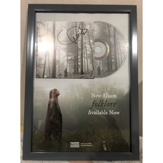 [RARE] Taylor Swift Signed Folklore CD Display Framed