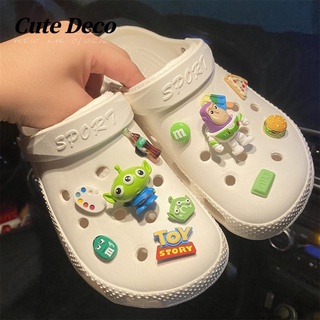 【 Cute Deco 】การ์ตูน Buzz Lightyear (10 แบบ) Three Eyed Monster Coolomey Emperor Penguin Charm Button Crocs / Cute Jibbitz Croc Shoes DIY / Charm วัสดุเรซิ่น สําหรับ DIY