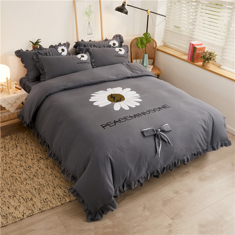 Romantic Garden Washed Cotton 4 In 1, Romantic Queen Bedding Sets