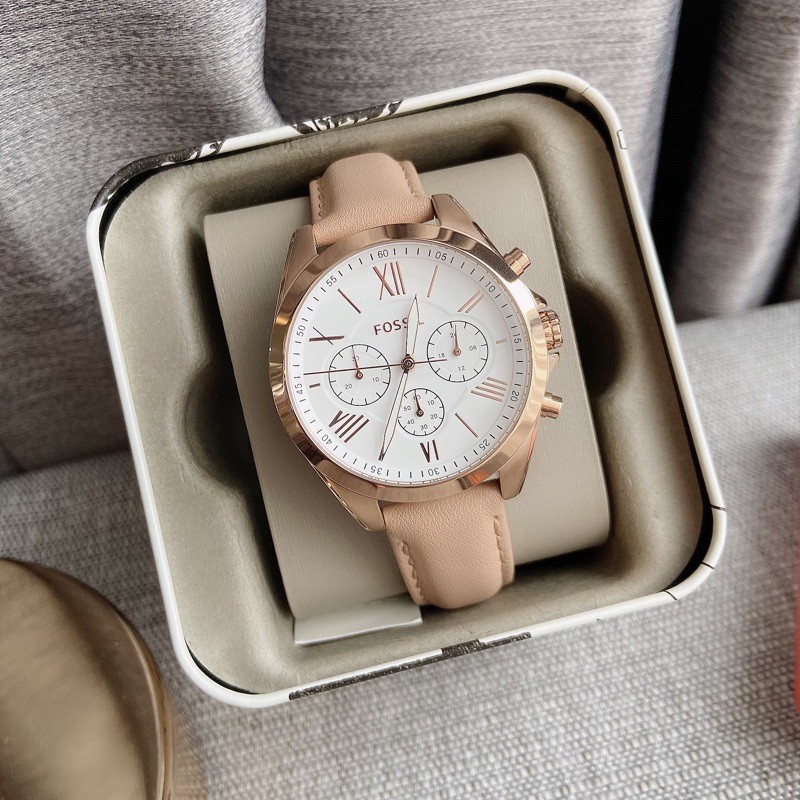 🔥⭐️ผ่อน0%~แท้100% นาฬิกาข้อมือ ของแท้ FOSSIL BQ1751 Modern Courier Chronograph Tan Leather Watch