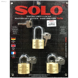 จัดส่งที่รวดเร็ว✥☞✆***ส่งฟรี100% กุญแจ MASTER KEY SOLO 4507NSL/3 40 MM POLISHED BRASS 3 ตัว/ชุด กุญแจ สปริง ลูกกุญแจ ลูก