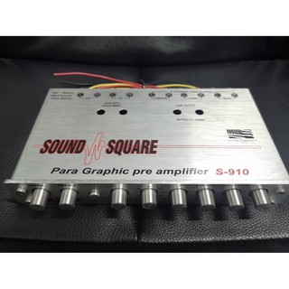 ปรีแอมป์พารากราฟฟิกSound Square S-910รุ่นใหญ่ งานUSA แยกFQซับเบส ใช้AUXได้ เบสหนักแน่นลอย ซับเป็นลูกเสียงดีสุดของรุ่น