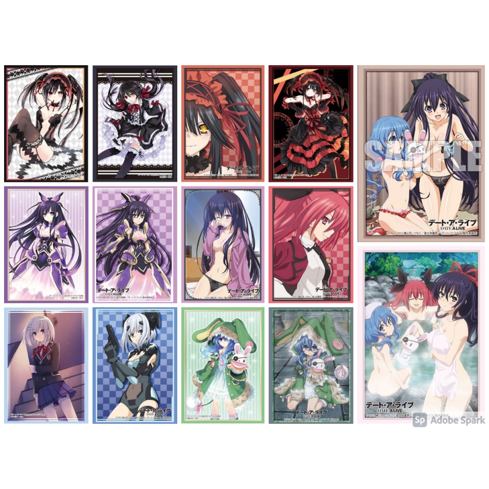 ซองใส่การ์ด, ซองใส่บัตร, เศษสลีฟ Bushiroad Sleeve Date A Live : Kurumi, Yatogami Tohka, Kotori Itsuka, Origami, Yoshino