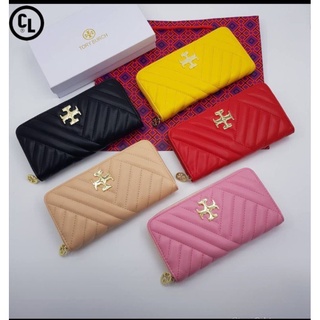 กระเป๋าสตางค์toryburch ใบยาว เกรดพรีเมี่ยม กระเป๋าสตางค์แบบซิปรอบ พร้อมกล่องแบรนด์