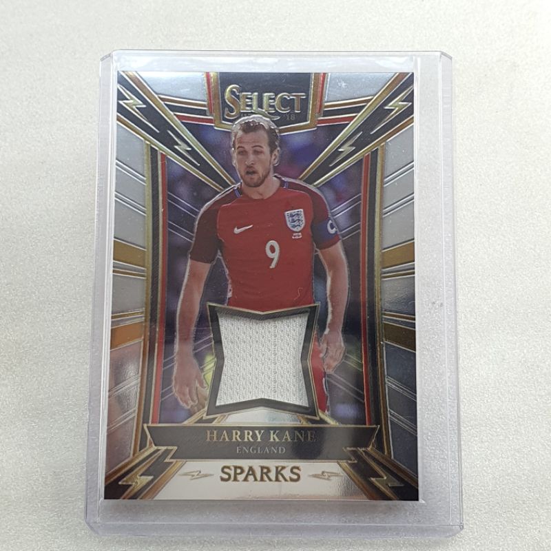 ชิ้นส่วนเสื้อ Harry Kane Panini Select Soccer 2017-2018 การ์ดนักฟุตบอล การ์ดนักบอล Match Worn Player