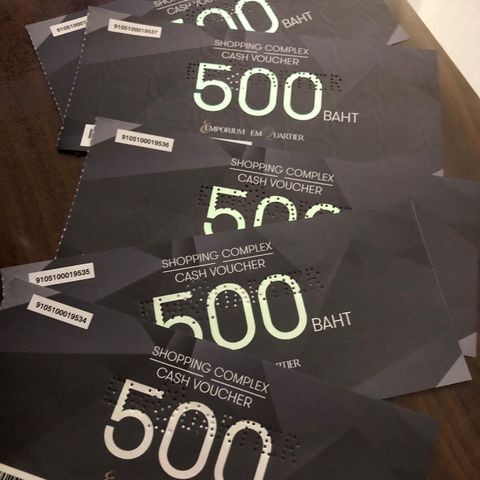 บัตรกำนัลศูนย์การค้า Emporium EmQuartier Emsphere Shopping Complex Voucher