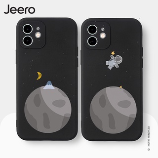 Jeero เคสคู่ เคสไอโฟน คู่รัก ขอบเหลี่ยมกันกระแทกซิลิโคนนุ่มการ์ตูนน่ารักตลก เคสโทรศัพท์ Compatible for iPhone 15 14 13 12 11 Pro Max SE 2020 X XR XS 8 7 6 6S Plus พลัส HFE435