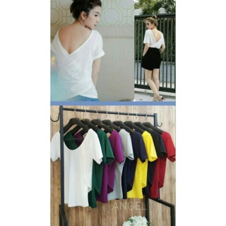 เสื้อแขนสั้นหลังไขว้สวยชิคมากคะรุ่นนี้แนะนำเลยจ้า