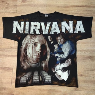 NIRVANA BOOTLEG OVP OVERPRINT(งานป้าย RESURRECCION) ลายเสื้อวงดนตรี เสื้อวง วงเนอร์วาน่า