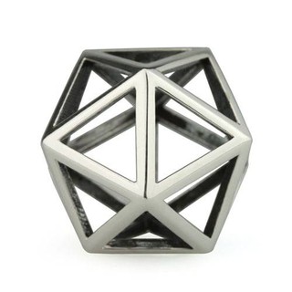 OHM Beads รุ่น Icosahedron - Silver 925 Charm เครื่องประดับ บีด เงิน เแก้ว จี้ สร้อย กำไล OHMThailand