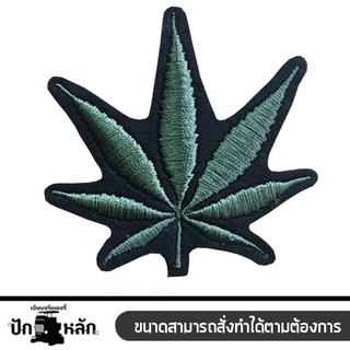 อาร์มรีดติดเสื้อ อาร์มปักลาย Weed ปักเขียวทหารพื้นดำ ขนาด 5*5cm รุ่น P7Aa52-0114 พร้อมส่ง!!!!